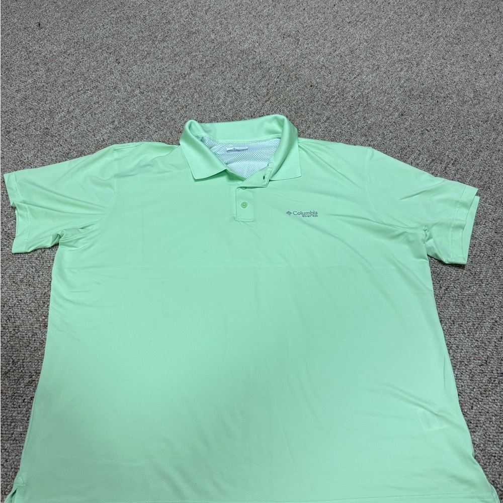 Columbia Men's Light Green Polo Shirt